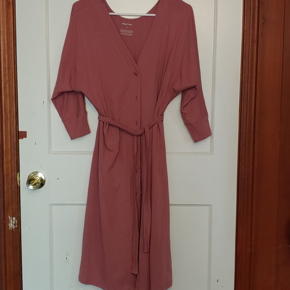 Elegantees dusty pink dress